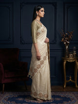 MIMOSA Tussar Saree Saree — pose 3 styling detail