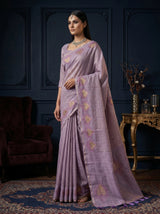 MIMOSA Violet Saree Saree — pose 3 styling detail