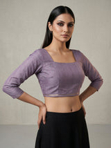 MIMOSA Violet Saree Saree — blouse close-up