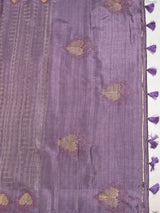 MIMOSA Violet Saree Saree — pallu and zari work detail