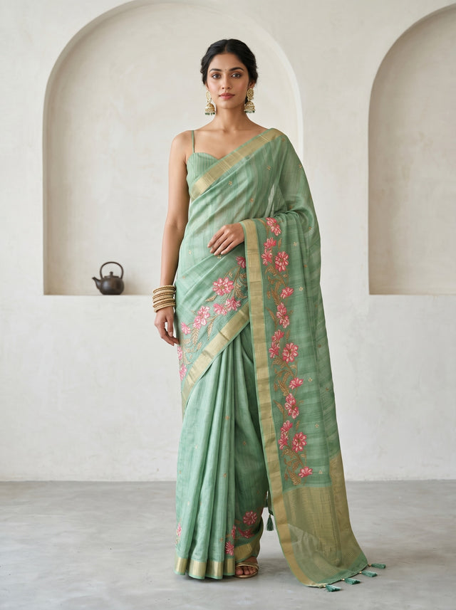 MIMOSA Saree Saree — front view on mannequin