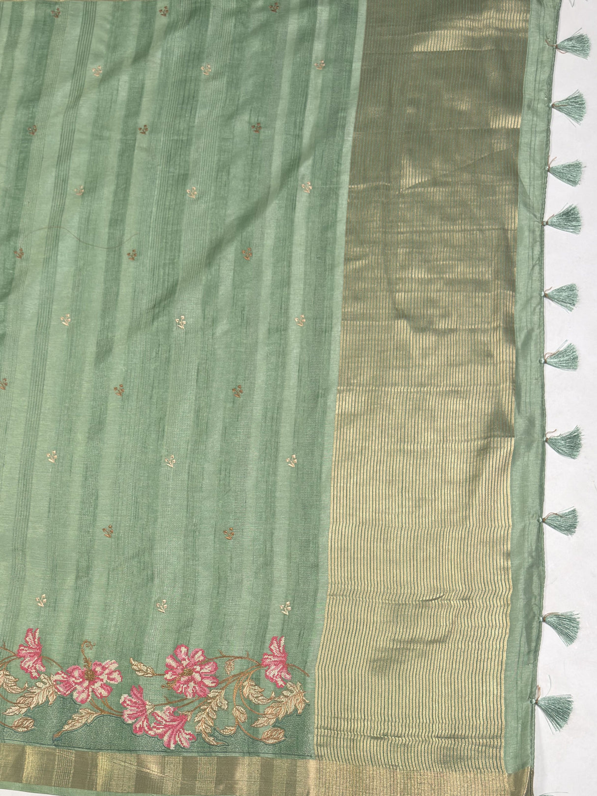 MIMOSA Saree Saree — pallu and zari work detail