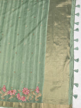 MIMOSA Saree Saree — pallu and zari work detail
