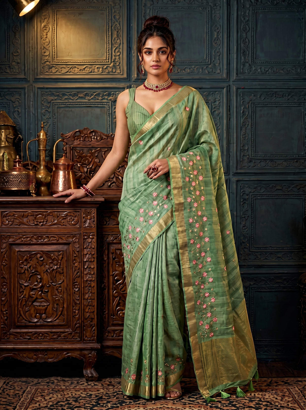 MIMOSA Saree Saree — front view on mannequin