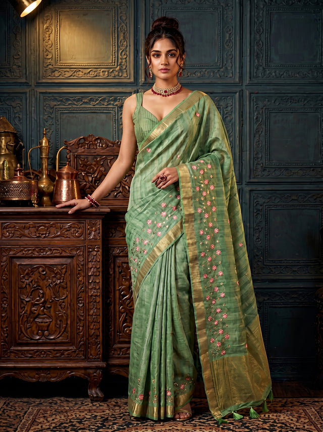 MIMOSA Saree Saree — front view on mannequin