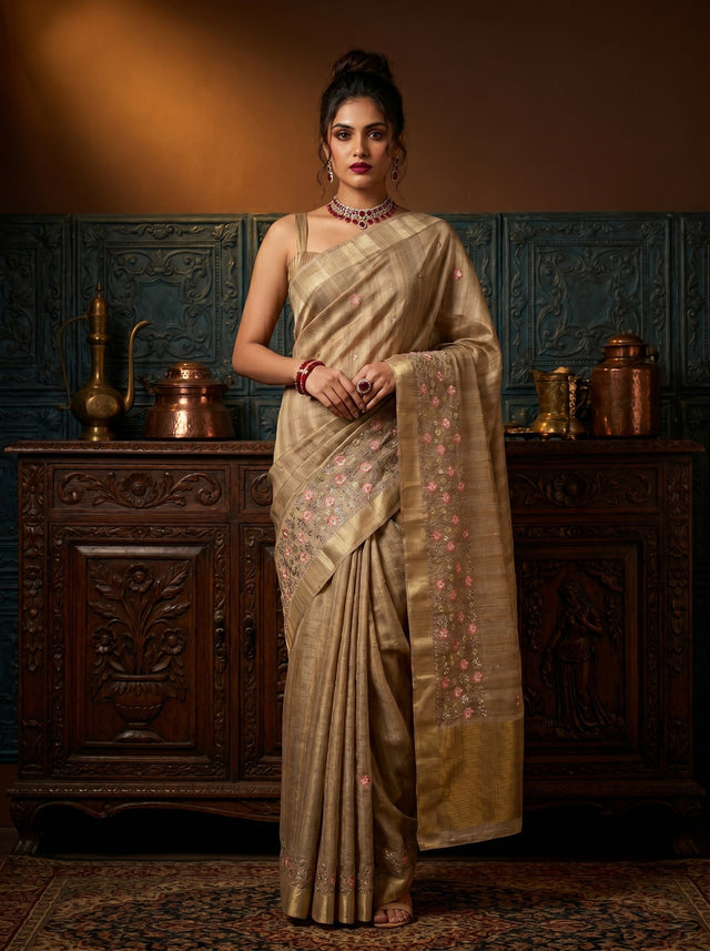 MIMOSA Saree Saree — front view on mannequin