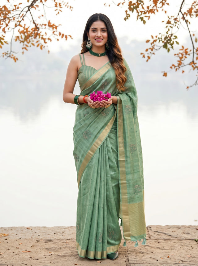 MIMOSA Saree Saree — front view on mannequin