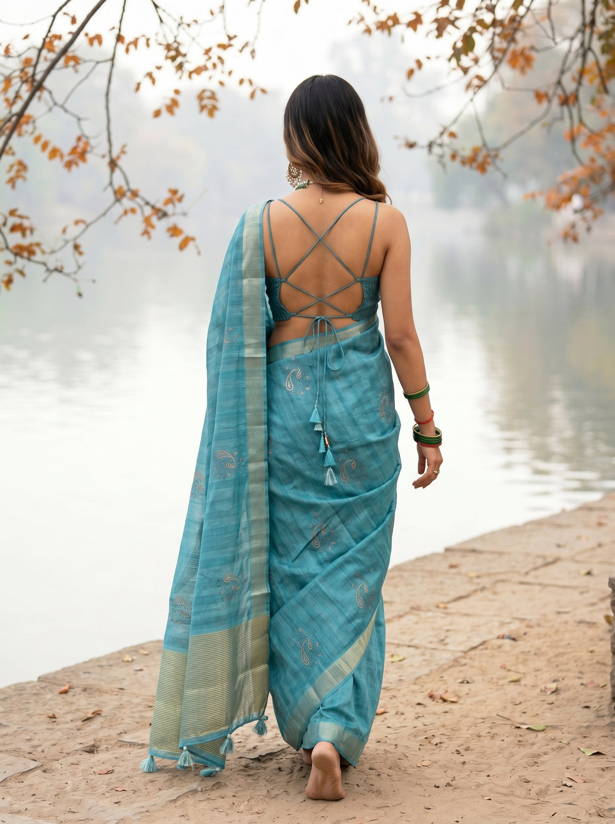 MIMOSA Saree Saree — pose 2 styling detail