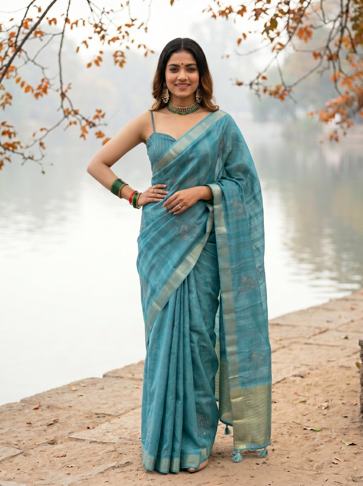 MIMOSA Saree Saree — pose 4 styling detail
