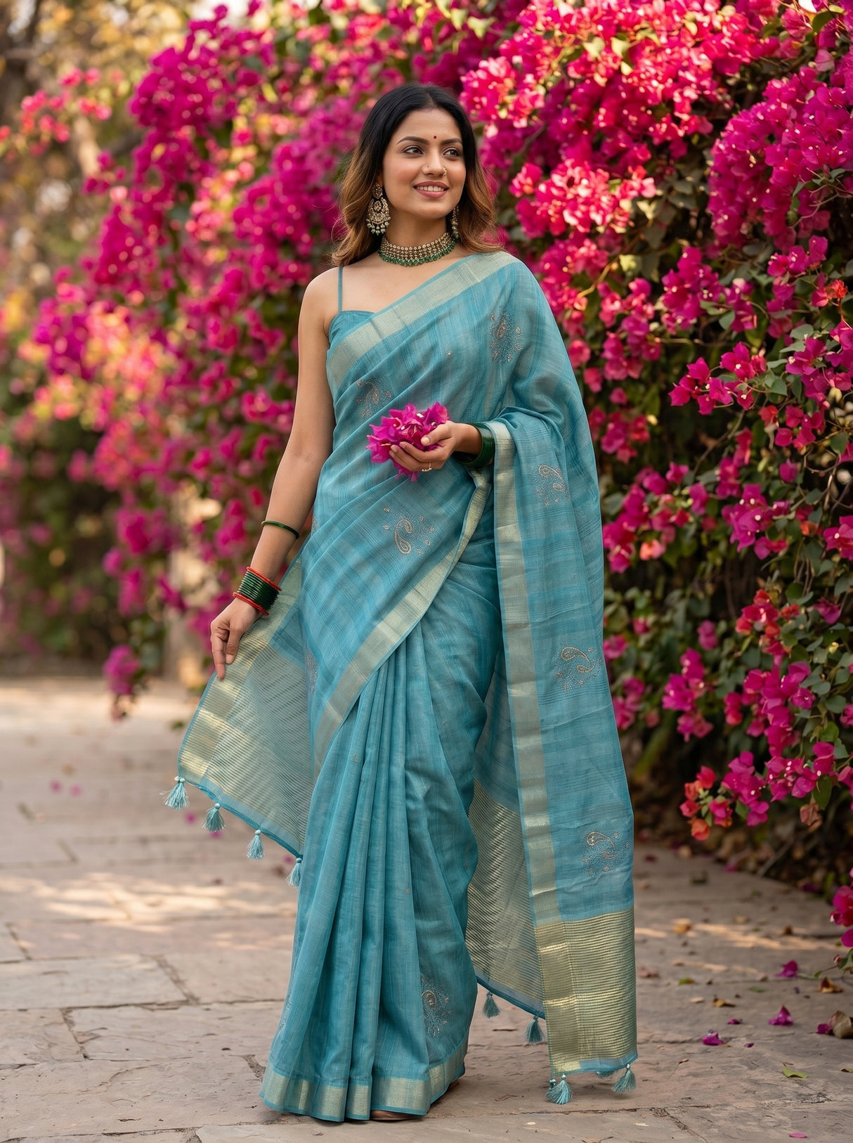 MIMOSA Saree Saree — pose 5 styling detail