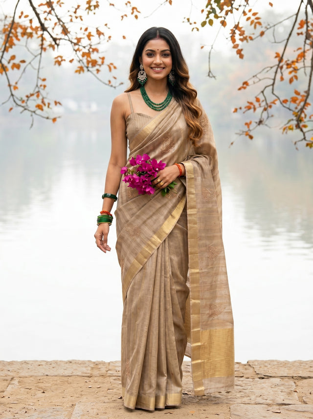 MIMOSA Saree Saree — front view on mannequin
