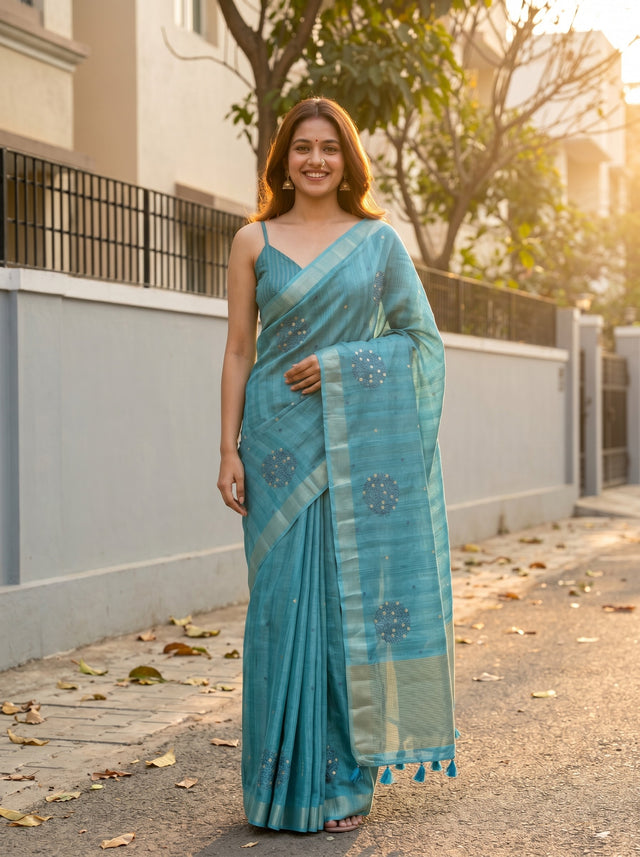 MIMOSA Saree Saree — front view on mannequin