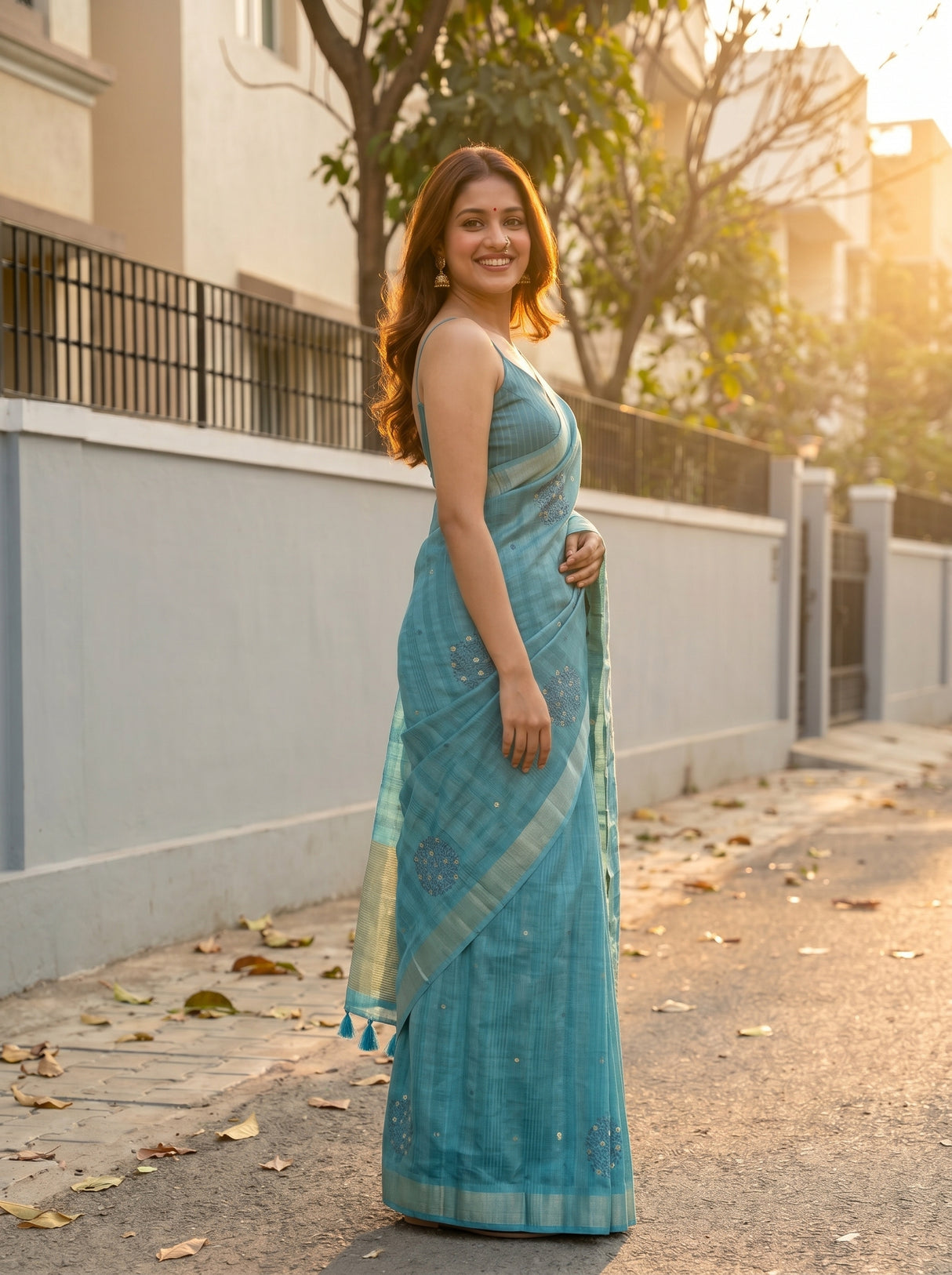 MIMOSA Saree Saree — pose 3 styling detail