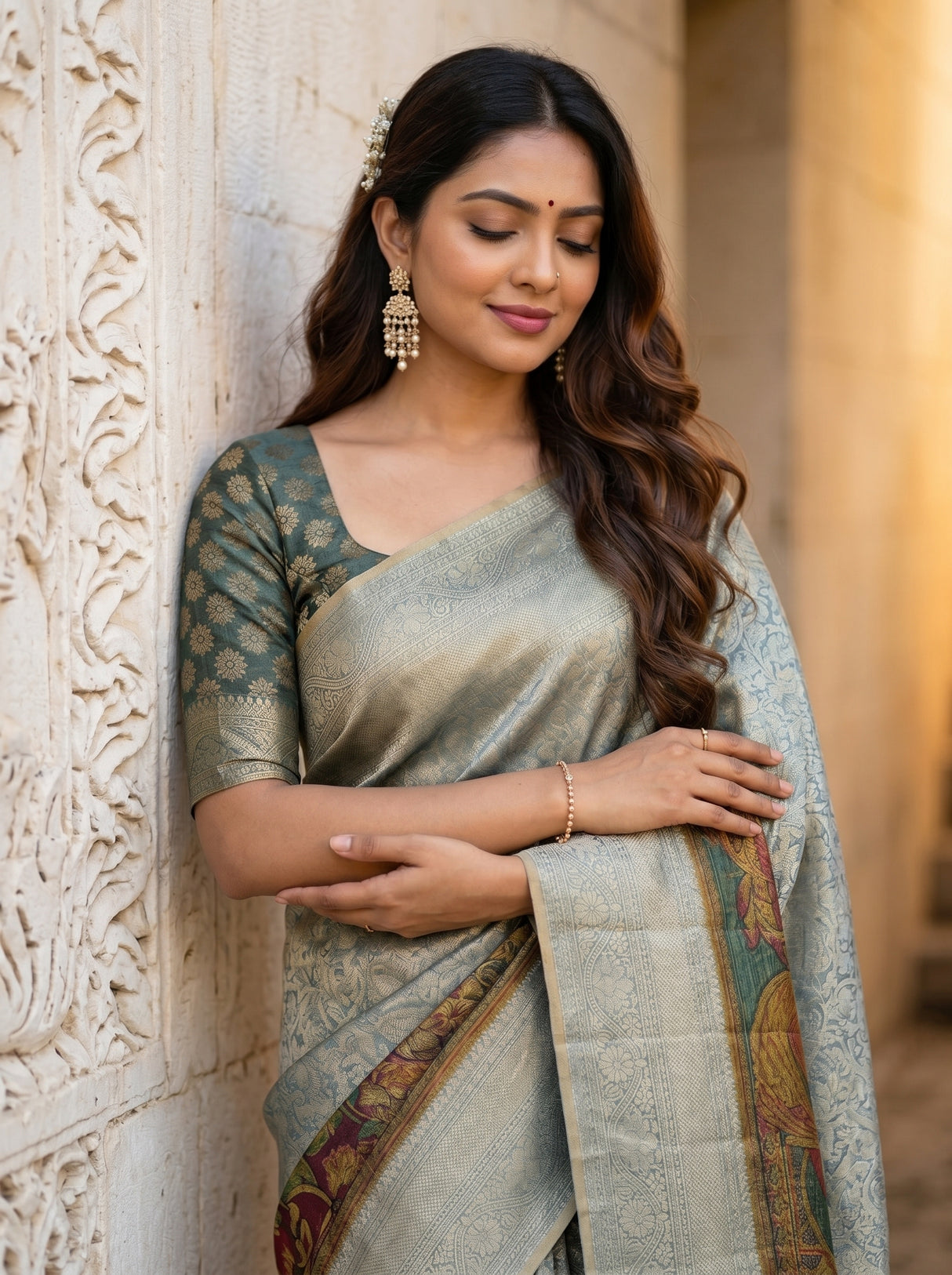 MIMOSA Saree Saree — pose 10 styling detail