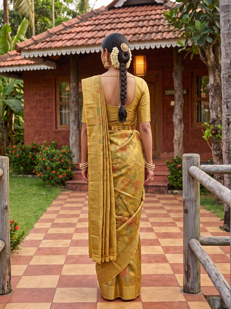 MIMOSA Gold Saree Saree — pose 2 styling detail