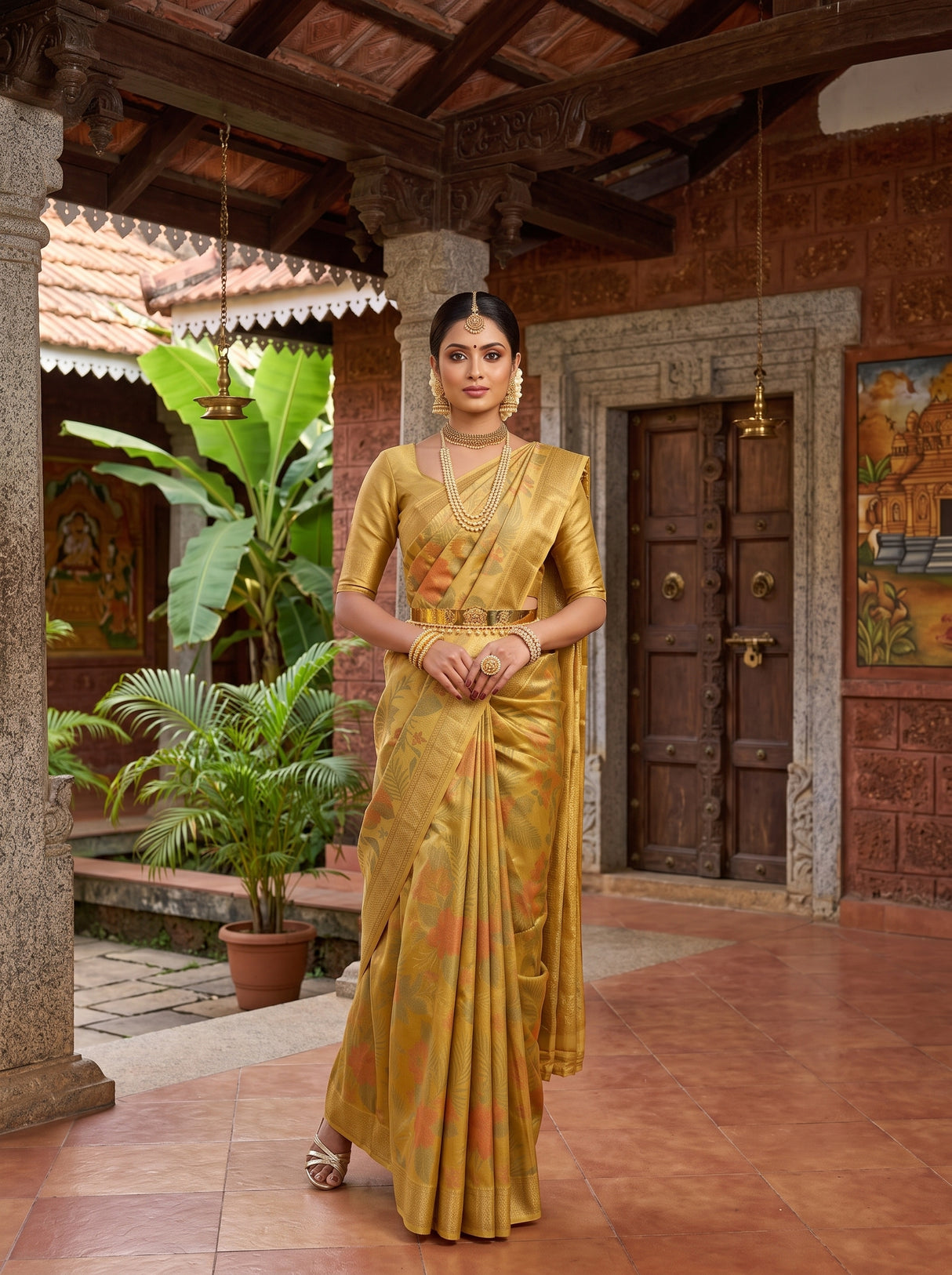 MIMOSA Gold Saree Saree — pose 5 styling detail