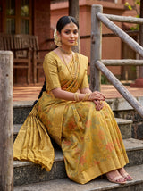 MIMOSA Gold Saree Saree — pose 8 styling detail