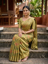 MIMOSA Green Saree Saree — pose 8 styling detail