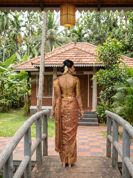 MIMOSA Magenta Saree Saree — pose 2 styling detail