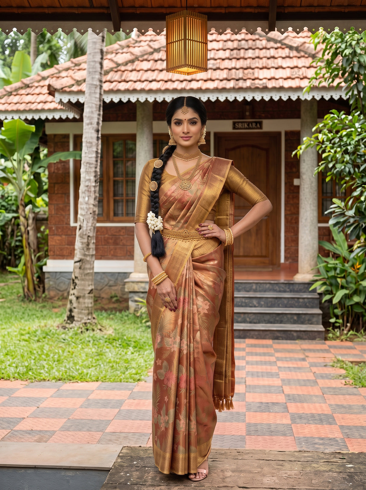 MIMOSA Magenta Saree Saree — pose 4 styling detail