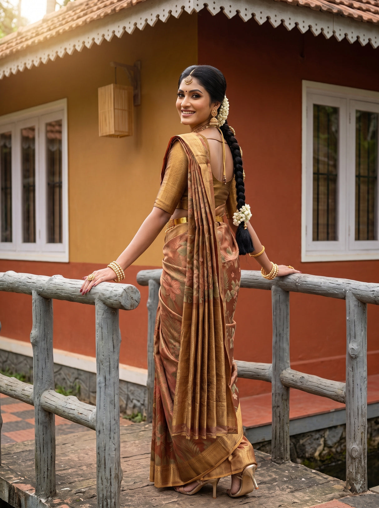 MIMOSA Magenta Saree Saree — pose 7 styling detail