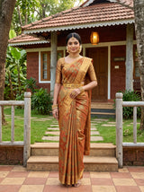 Orange  Saree