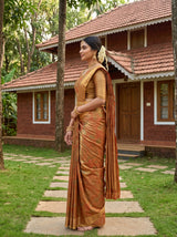 MIMOSA Orange Saree Saree — pose 3 styling detail