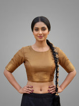 MIMOSA Orange Saree Saree — blouse close-up