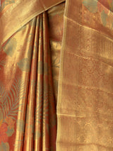 MIMOSA Orange Saree Saree — fleets shot full lifestyle