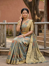 MIMOSA Sapphire Saree Saree — pose 10 styling detail