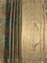 MIMOSA Sapphire Saree Saree — pallu and zari work detail