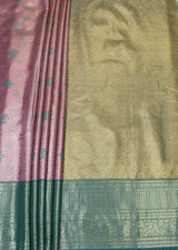 MIMOSA Gajari Kanjivaram Art Silk Saree — pallu and zari work detail