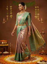 MIMOSA Maroon Kanjivaram Art Silk Saree — pose 7 styling detail