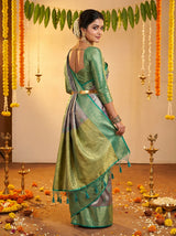 MIMOSA Violet Kanjivaram Art Silk Saree — pose 9 styling detail