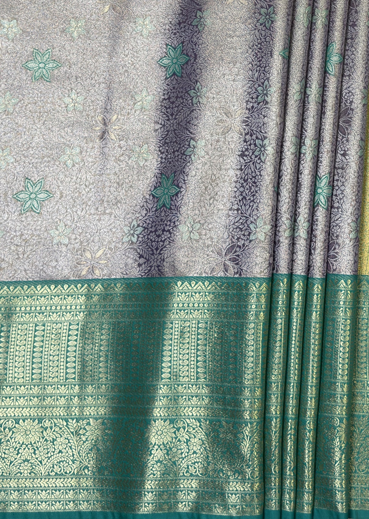MIMOSA Violet Kanjivaram Art Silk Saree — fleets shot full lifestyle