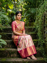 MIMOSA Gajari Kanjivaram Art Silk Saree — pose 7 styling detail