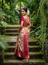 MIMOSA Gajari Kanjivaram Art Silk Saree — pose 9 styling detail