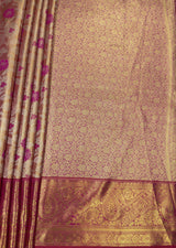 MIMOSA Gajari Kanjivaram Art Silk Saree — pallu and zari work detail