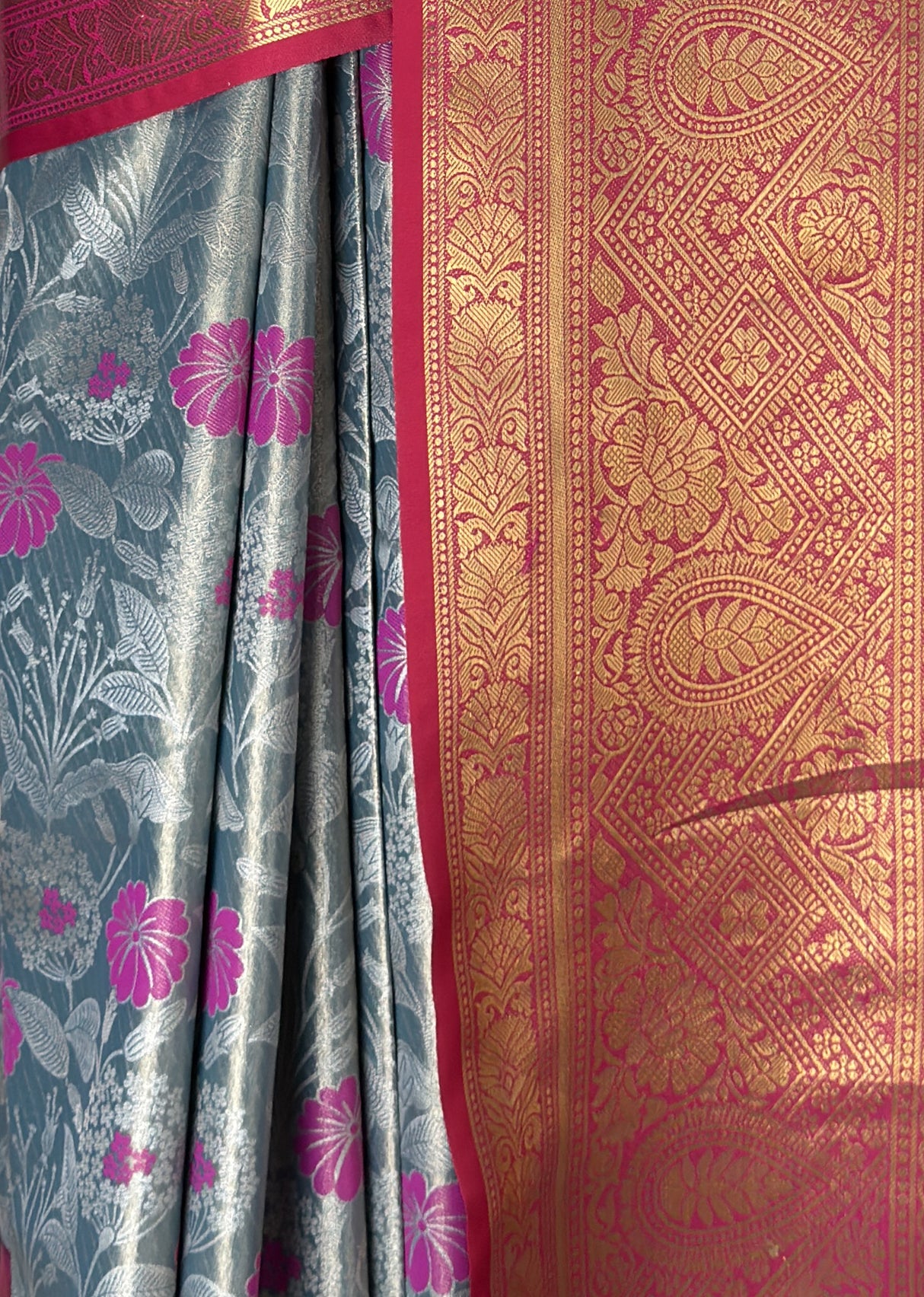 MIMOSA Saffire Kanjivaram Art Silk Saree — fleets shot full lifestyle