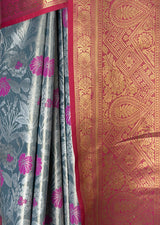 MIMOSA Saffire Kanjivaram Art Silk Saree — fleets shot full lifestyle