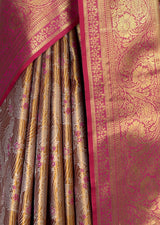 MIMOSA Maroon Kanjivaram Art Silk Saree — fleets shot full lifestyle