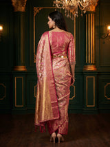 MIMOSA Gajari Kanjivaram Art Silk Saree — Blouse Fabric Detail