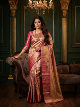 MIMOSA Gajari Kanjivaram Art Silk Saree — pose 5 styling detail