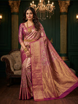 MIMOSA Gajari Kanjivaram Art Silk Saree — pose 6 styling detail