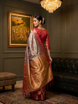 MIMOSA Violet Kanjivaram Art Silk Saree — pose 9 styling detail