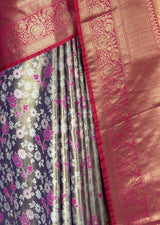 MIMOSA Violet Kanjivaram Art Silk Saree — fleets shot full lifestyle