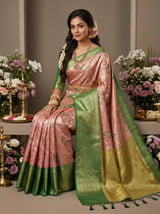 MIMOSA Gajari Kanjivaram Art Silk Saree — pose 4 styling detail