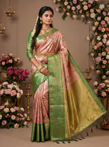 MIMOSA Gajari Kanjivaram Art Silk Saree — pose 6 styling detail