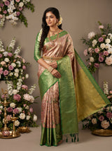 MIMOSA Maroon Kanjivaram Art Silk Saree — pose 6 styling detail