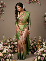 MIMOSA Maroon Kanjivaram Art Silk Saree — pose 8 styling detail